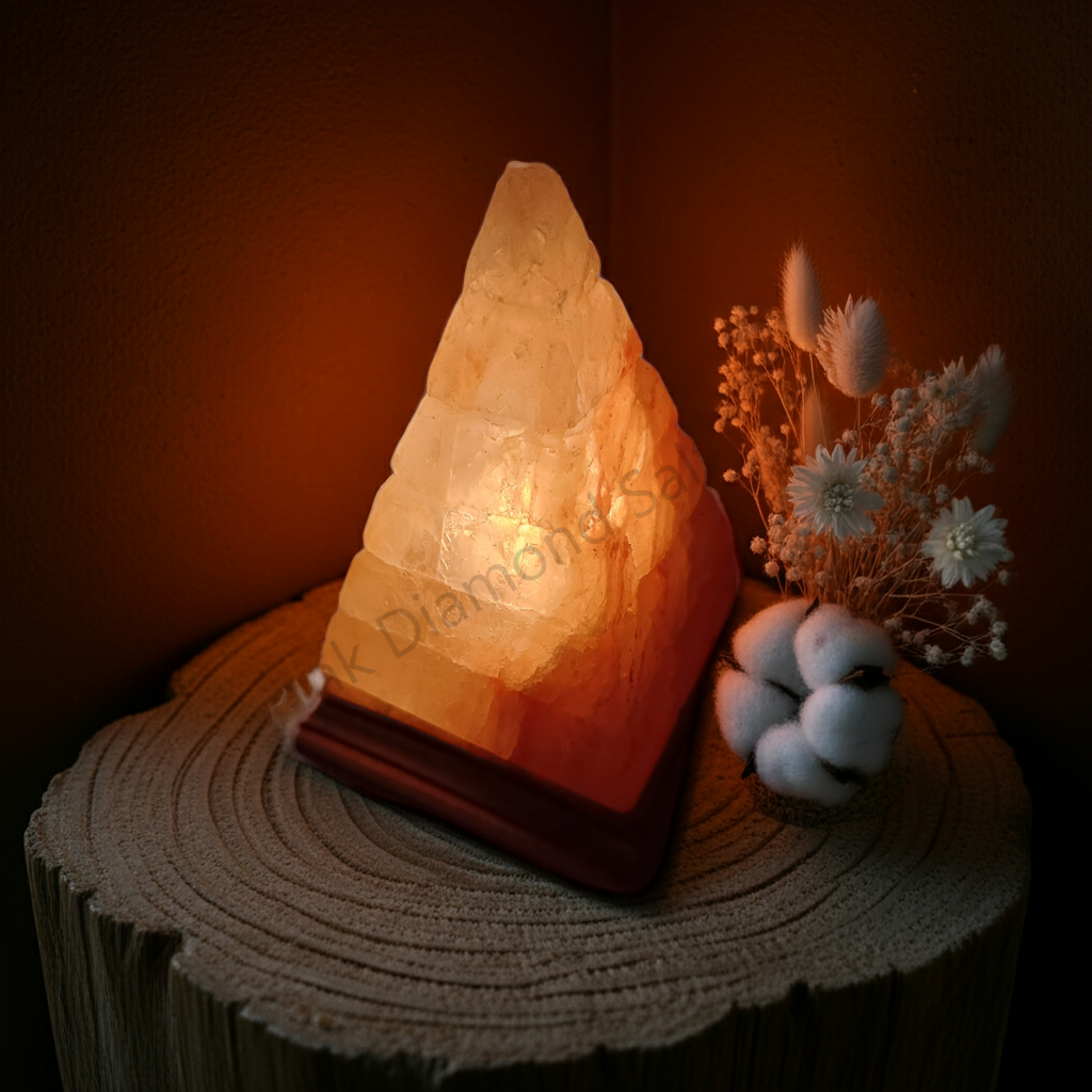 2-3 KG Premium Cubical Cut Pyramid Salt Lamp 100% Authentic, Handcrafted