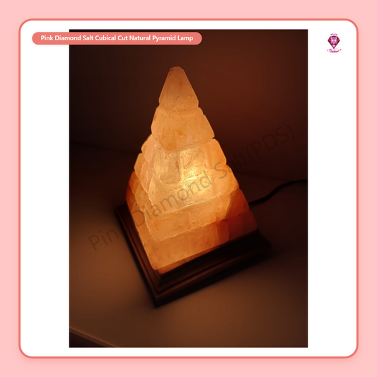 2-3 KG Premium Cubical Cut Pyramid Salt Lamp 100% Authentic, Handcrafted