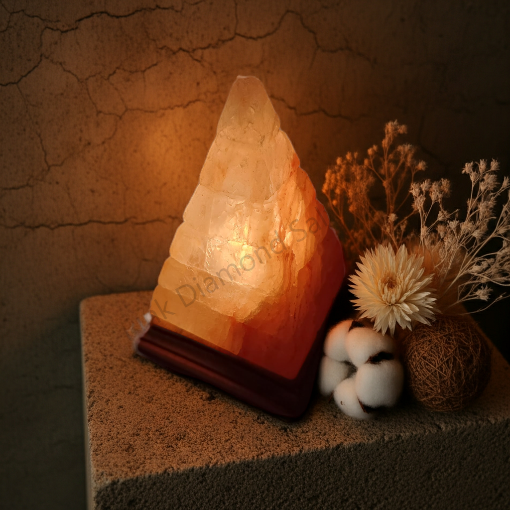 2-3 KG Premium Cubical Cut Pyramid Salt Lamp 100% Authentic, Handcrafted