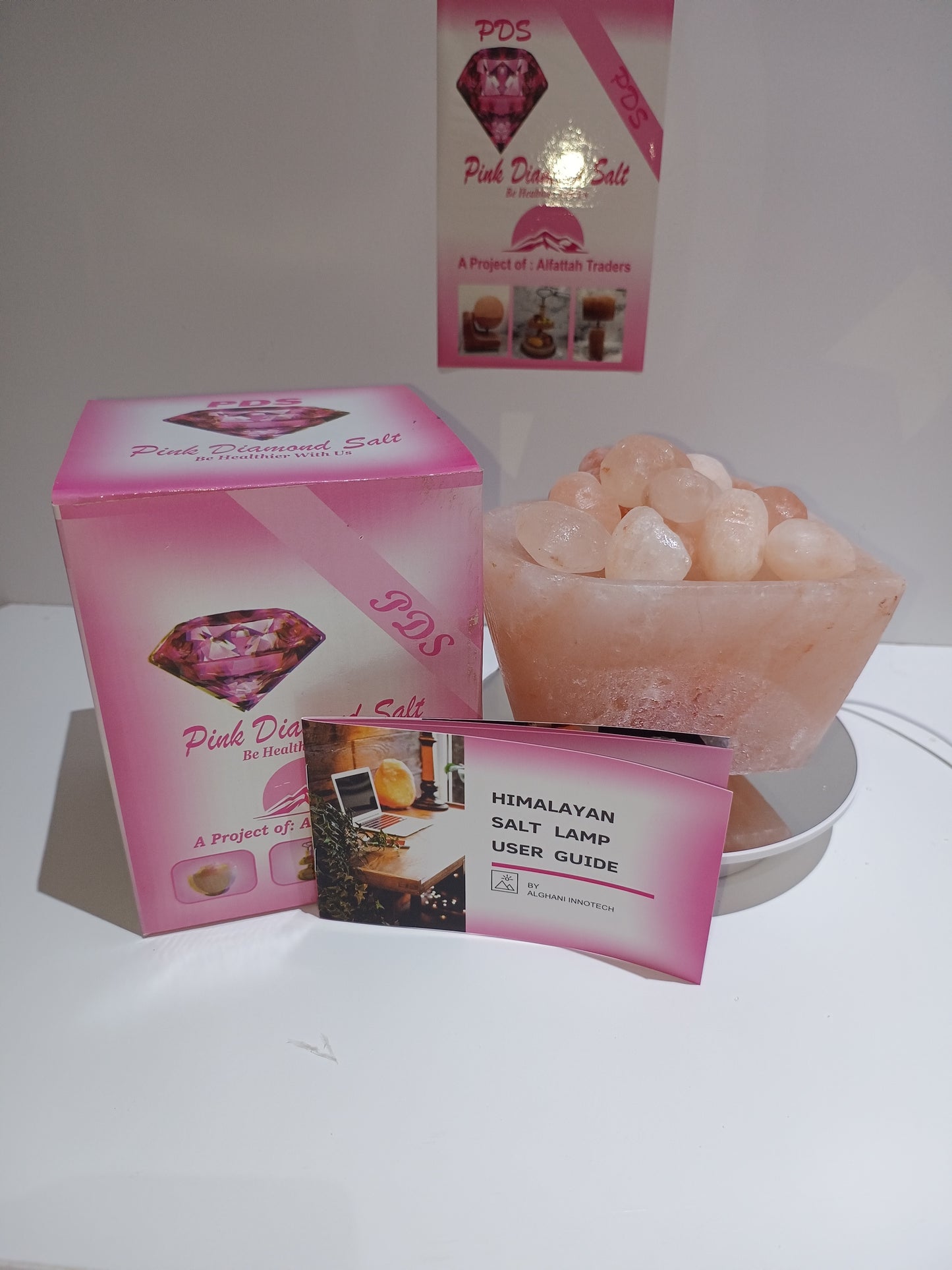 3-4 KG Himalayan Premium Heart Shaped Bowl Salt Lamp 100% Authentic, Beautifully Hand Crafted With Heart Shaped Chunks Comes with Complete Electric Fitting