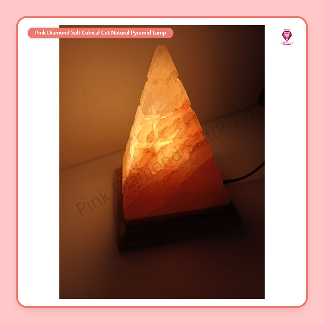2-3 KG Premium Cubical Cut Pyramid Salt Lamp 100% Authentic, Handcrafted