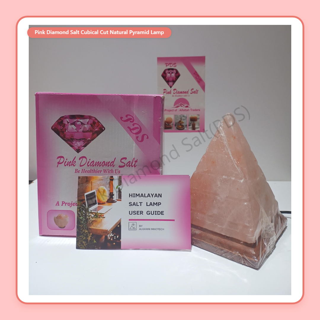 2-3 KG Premium Cubical Cut Pyramid Salt Lamp 100% Authentic, Handcrafted