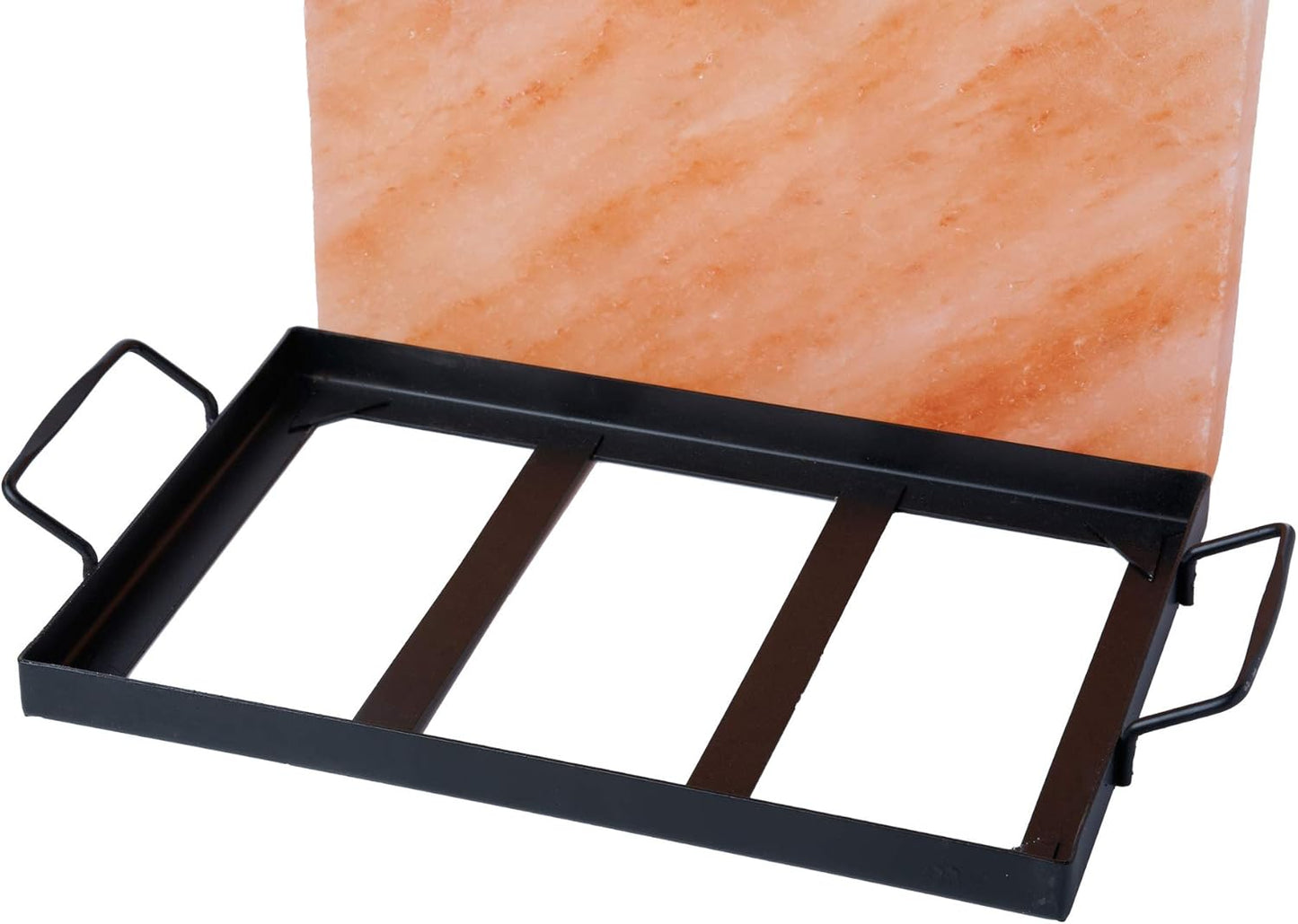 Himalayan Salt Plate Steel with Holder Set