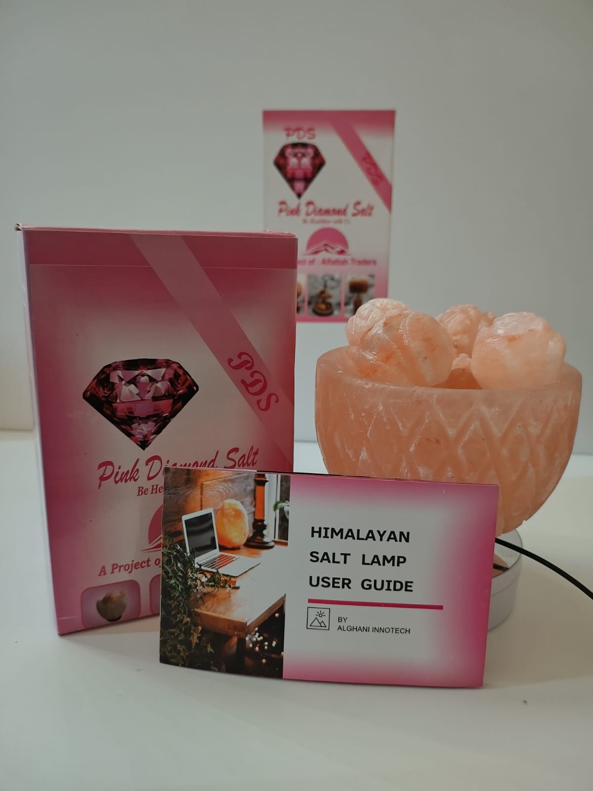 3-4 KG Himalayan Premium Multi Colour Pineappple Fire Bowl Salt Lamp 100% Authentic, Beautifully Hand Crafted Pineappple Fire Bowl Salt Lamp Comes with Complete