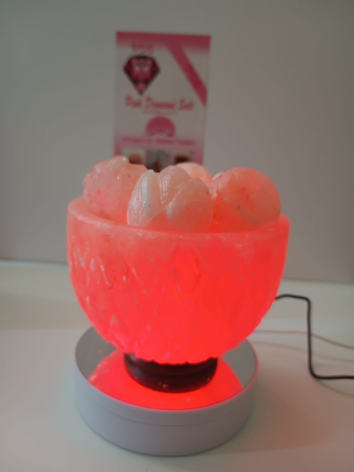 3-4 KG Himalayan Premium Multi Colour Pineappple Fire Bowl Salt Lamp 100% Authentic, Beautifully Hand Crafted Pineappple Fire Bowl Salt Lamp Comes with Complete