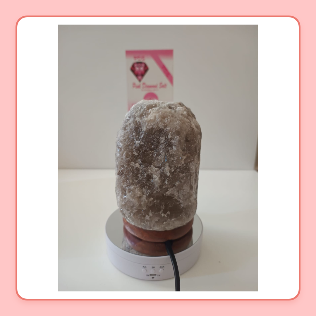 2-3 KG Himalayan Premium Grey Salt Lamp 100% Authentic, Beautifully Hand Crafted